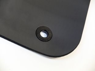 Мат для аэробики Original Fit.Tools NBR 10 мм черный с кольцами (без канта)