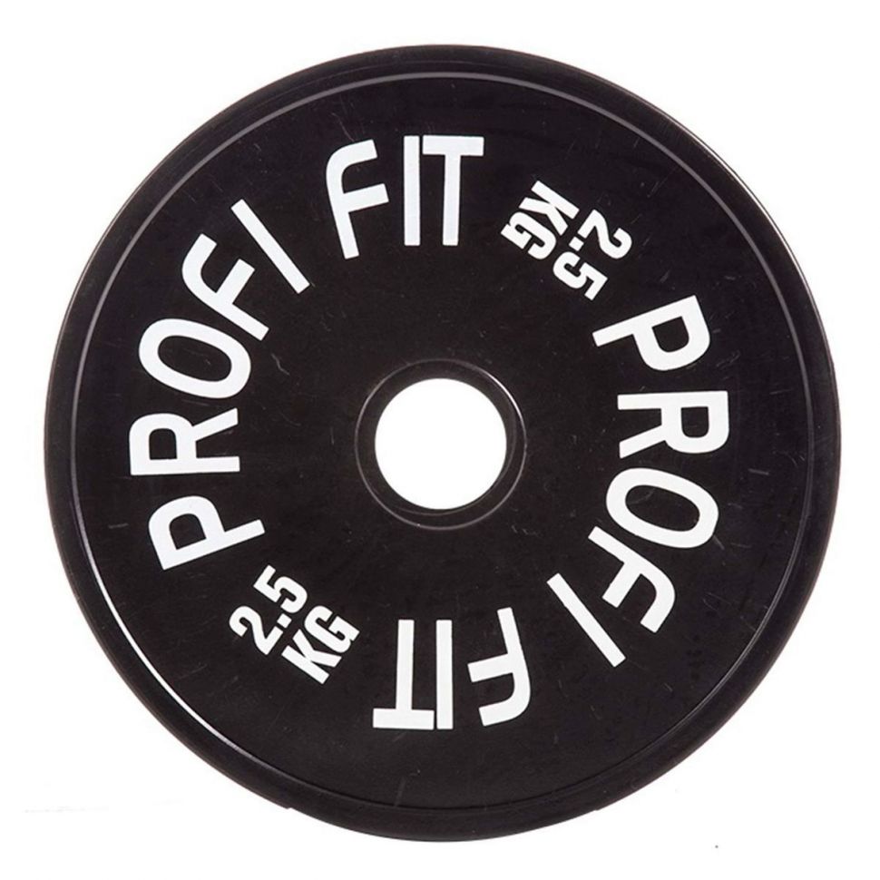 Диск для штанги каучуковый, черный D51 мм PROFI-FIT 2,5 кг с доставкой в  Новокузнецке