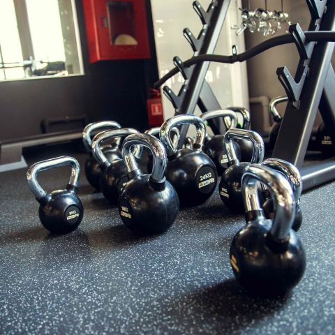 Гиря обрезиненная с хромированной ручкой PROFI-FIT 28 кг